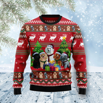 litzzy Poodle Family Snow D1011 Ugly Christmas Sweater -  Best Gift For Christmas, Noel Malalan - Christmas Signature sweater   