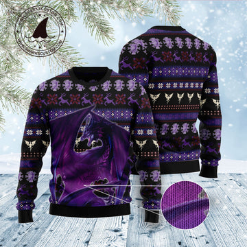 litzzy Purple Dragon D1011 Ugly Christmas Sweater -  Best Gift For Christmas, Noel Malalan - Christmas Signature sweater   