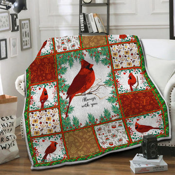 litzzy Red Cardinal Bird Fleece Blanket LML261004TD Fleece Blanket   