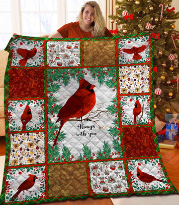 litzzy Red Cardinal Bird Fleece Blanket LML261004TD Quilt Blanket   