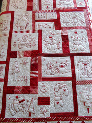 litzzy Red Christmas CLM30110920Q Fleece Blanket Quilt Blanket   