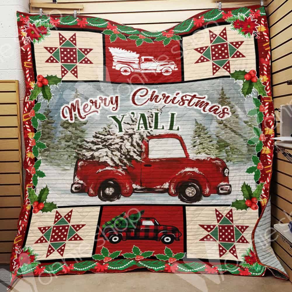 litzzy Red Truck Christmas 7 GS-CL-LD3110 Fleece Blanket Quilt Blanket   