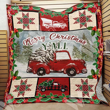 litzzy Red Truck Christmas 7 GS-CL-LD3110 Fleece Blanket Quilt Blanket   