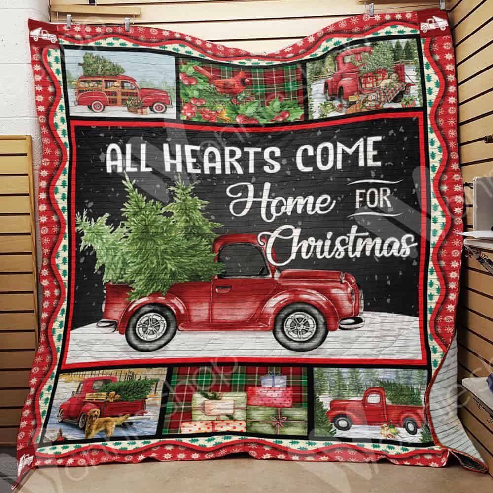 litzzy Red Truck Christmas CL15100312MDQ Fleece Blanket Quilt Blanket   