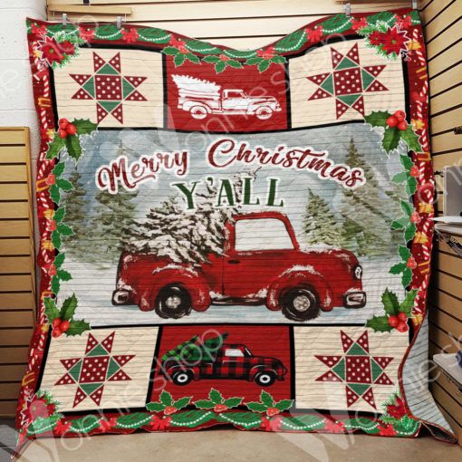 litzzy Red Truck Christmas CL15100319MDQ Fleece Blanket Quilt Blanket   