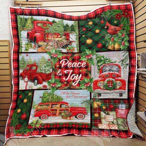 litzzy Red Truck Christmas CL15100322MDQ Fleece Blanket Quilt Blanket   