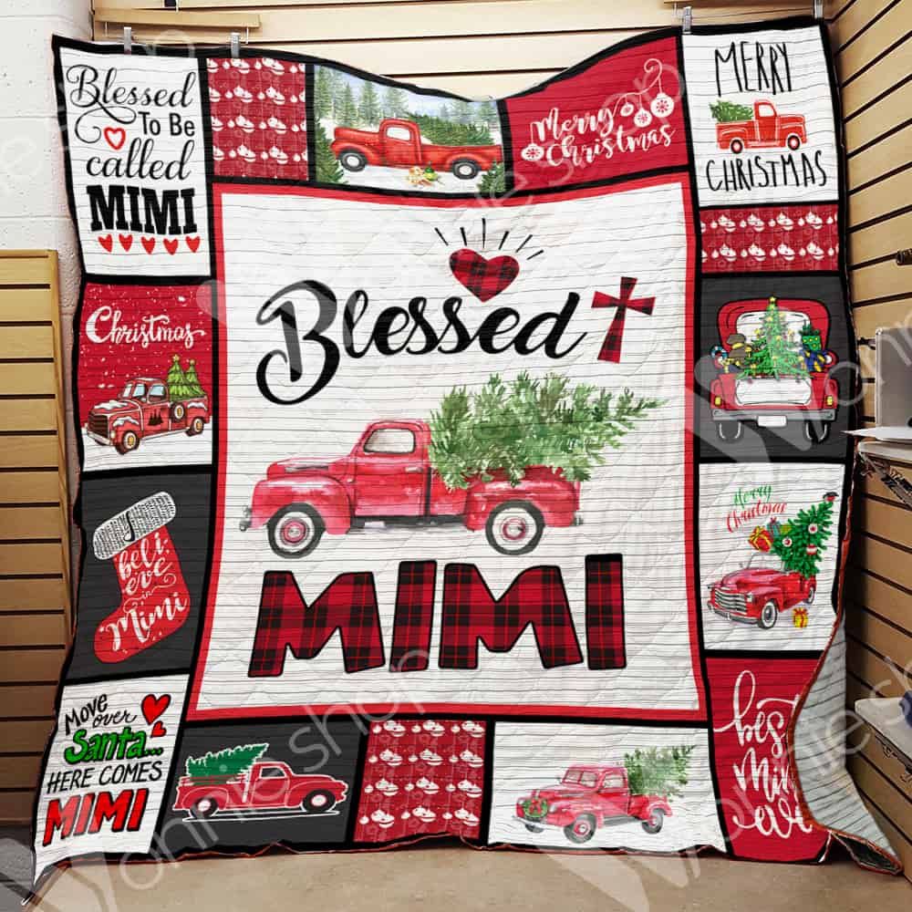 litzzy Red Truck Christmas Mimi CL15100325MDQ Fleece Blanket Quilt Blanket   