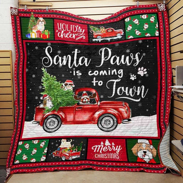 litzzy Red Truck Shih Tzu Dog Christmas CLA0412208Q Fleece Blanket fleece blanket   