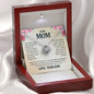 litzzy Litzzy Love Knot Necklace To My Mom, Embrace Necklace for Mom from Son Jewelry Luxury Mahogany Box W/LED  