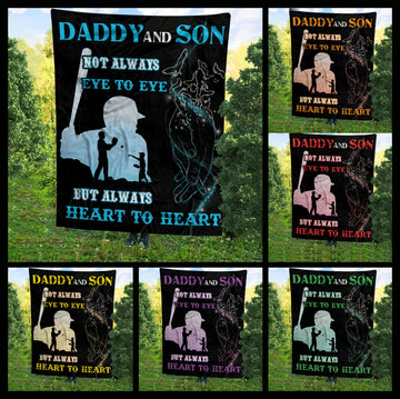 litzzy Baseball Daddy And Son Fleece Blanket - Laci071220 Quilt Blanket CUSTOM COLOR 50 X 60 