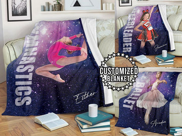 litzzy Personalized Sport Galaxy Fleece Blanket - Lath1011202 Quilt Blanket   