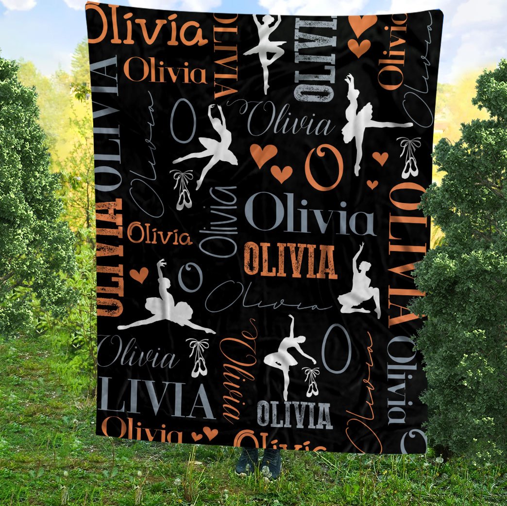 litzzy Personalized Ballet Dance Fleece Blanket - Latg0112201 Quilt Blanket 3 50 X 60 