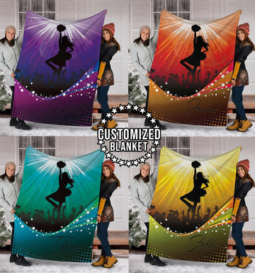 litzzy Personalized Cheerleader Fleece Blanket - Lath1911202Ki Quilt Blanket CUSTOM COLOR 50 X 60 