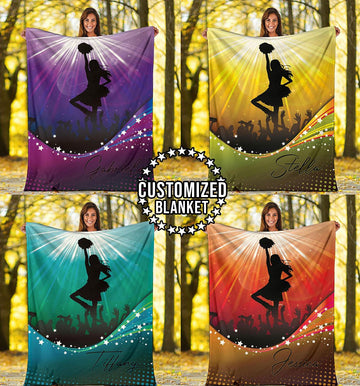 litzzy Personalized Cheerleader Fleece Blanket - Lath1911202Ki Quilt Blanket CUSTOM COLOR 60 X 80 