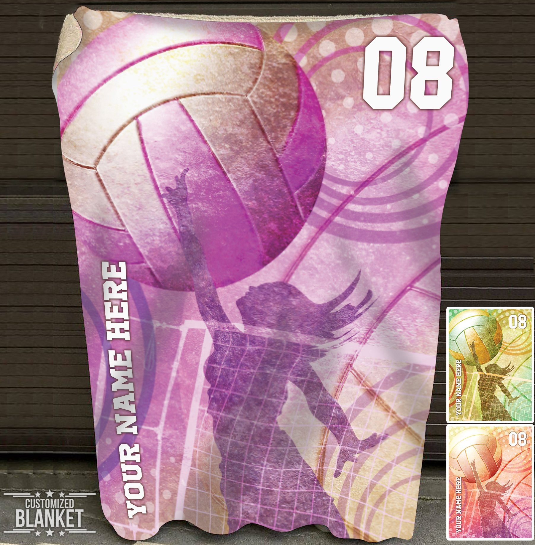 litzzy Personalized Collection Volleyball Girl Fleece Blanket - Tlty0212202 Quilt Blanket   