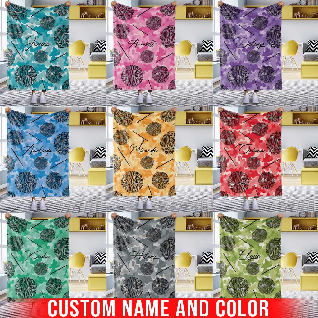 litzzy Personalized Crochet Fleece Blanket - Lath2711202 Quilt Blanket CUSTOM COLOR 50 X 60 