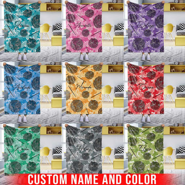 litzzy Personalized Crochet Fleece Blanket - Lath2711202 Quilt Blanket CUSTOM COLOR 50 X 60 