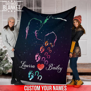 litzzy Personalized Horse Fleece Blanket - Tlnb1611201 Quilt Blanket 50x60  