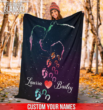 litzzy Personalized Horse Fleece Blanket - Tlnb1611201 Quilt Blanket 60x80  