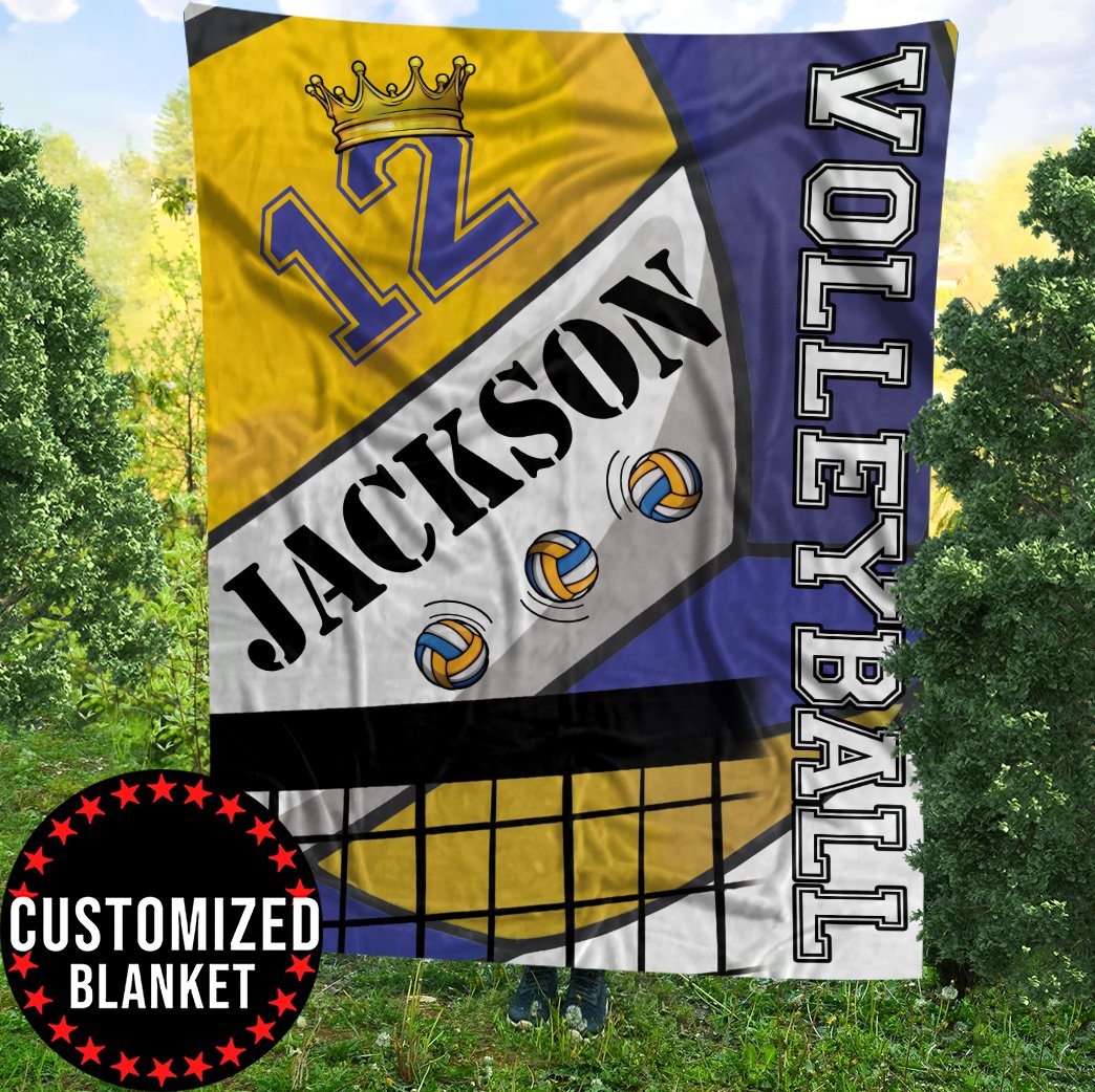 litzzy Personalized Volleyball Fleece Blanket - Laci0112201 Quilt Blanket 60x80  