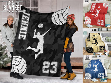 litzzy Personalized Volleyball Player Collection Fleece Blanket - Tlnb0911204Ki Quilt Blanket HITTER CUSTOM COLOR 50 X 60