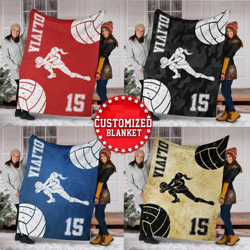 litzzy Personalized Volleyball Player Collection Fleece Blanket - Tlnb0911204Ki Quilt Blanket LIBERO CUSTOM COLOR 50 X 60