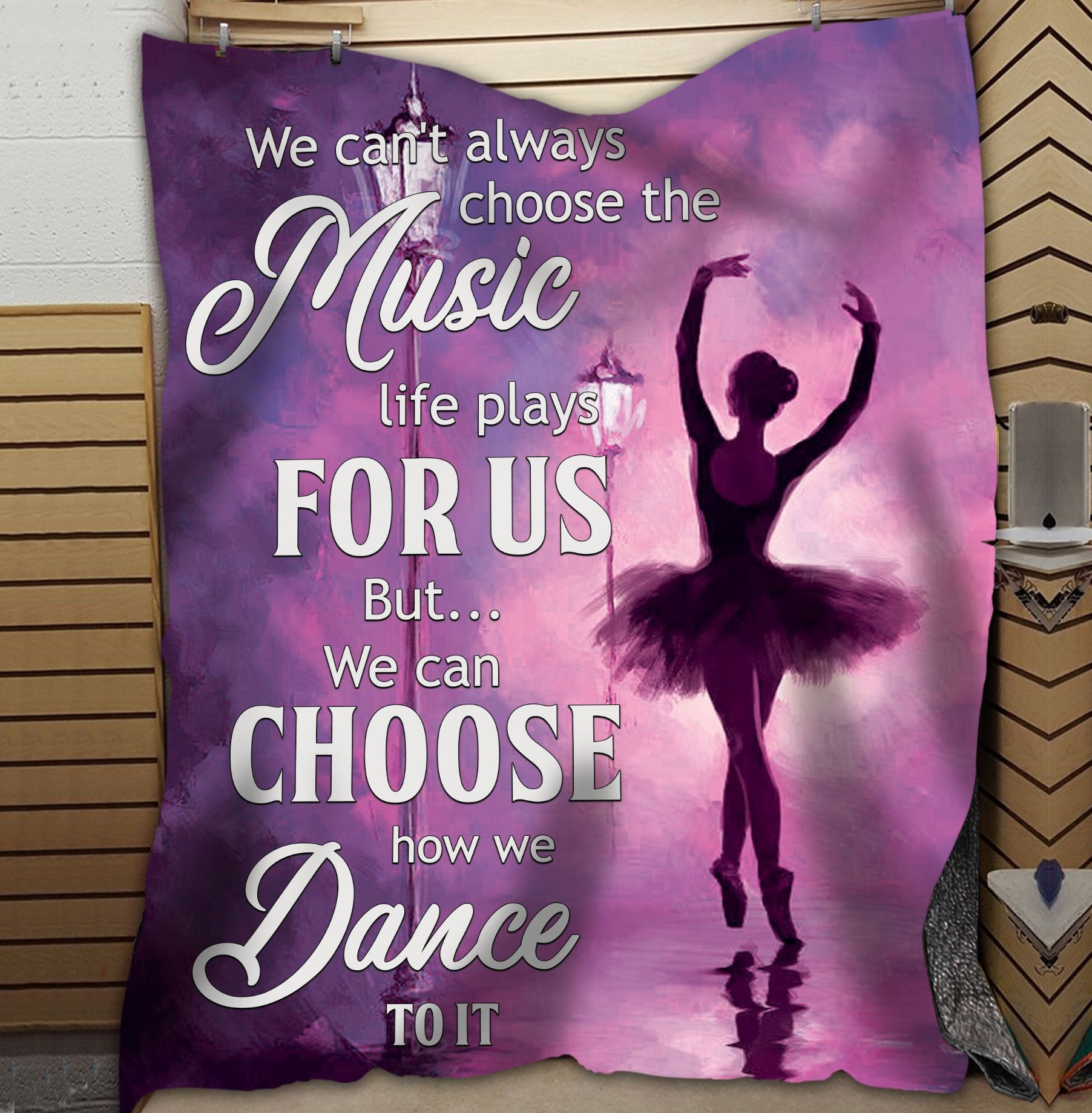 litzzy We Can'T Always Choose The Music Fleece Blanket - Lath3011202 Quilt Blanket VIOLET 50 X 60 