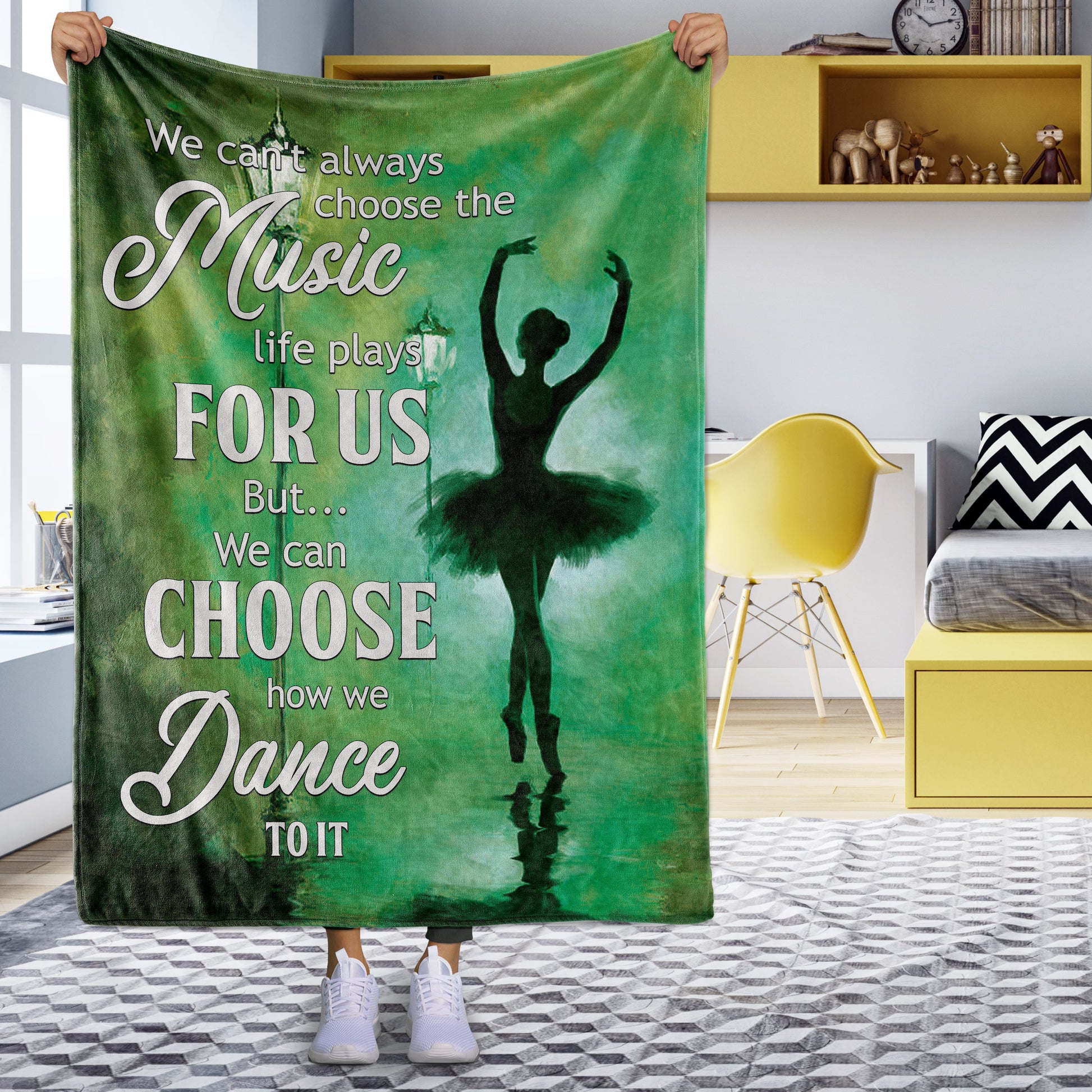 litzzy We Can'T Always Choose The Music Fleece Blanket - Lath3011202 Quilt Blanket   