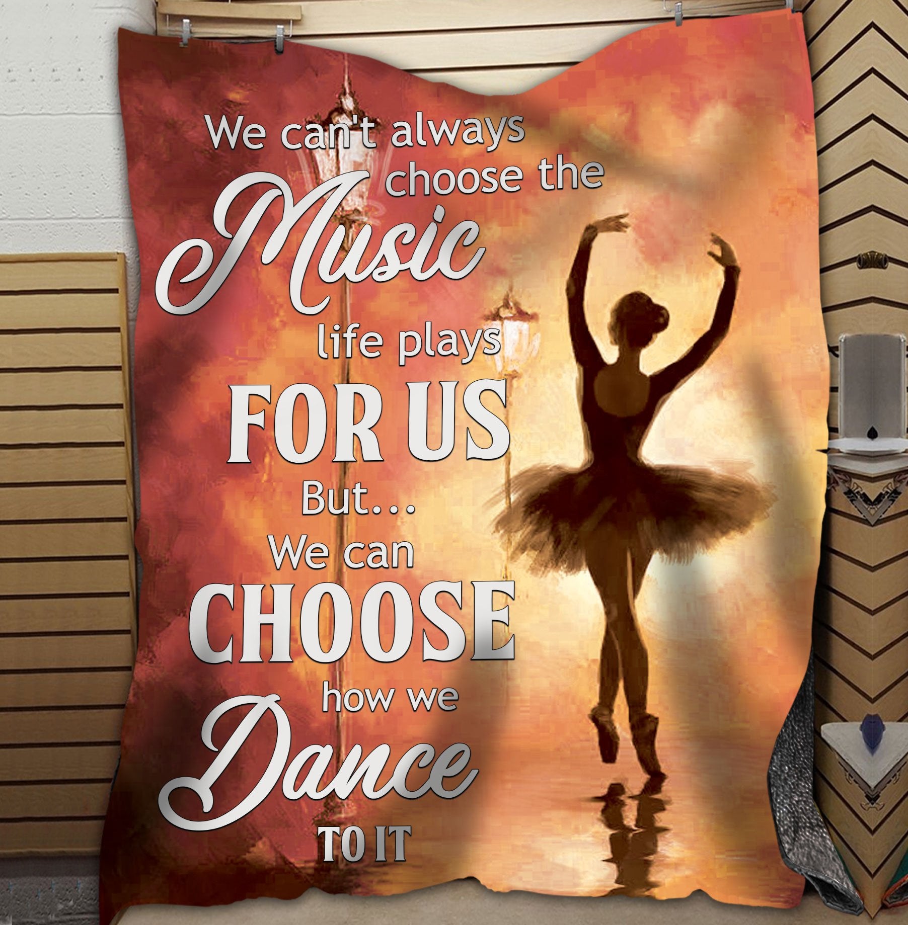 litzzy We Can'T Always Choose The Music Fleece Blanket - Lath3011202 Quilt Blanket ORANGE 50 X 60 