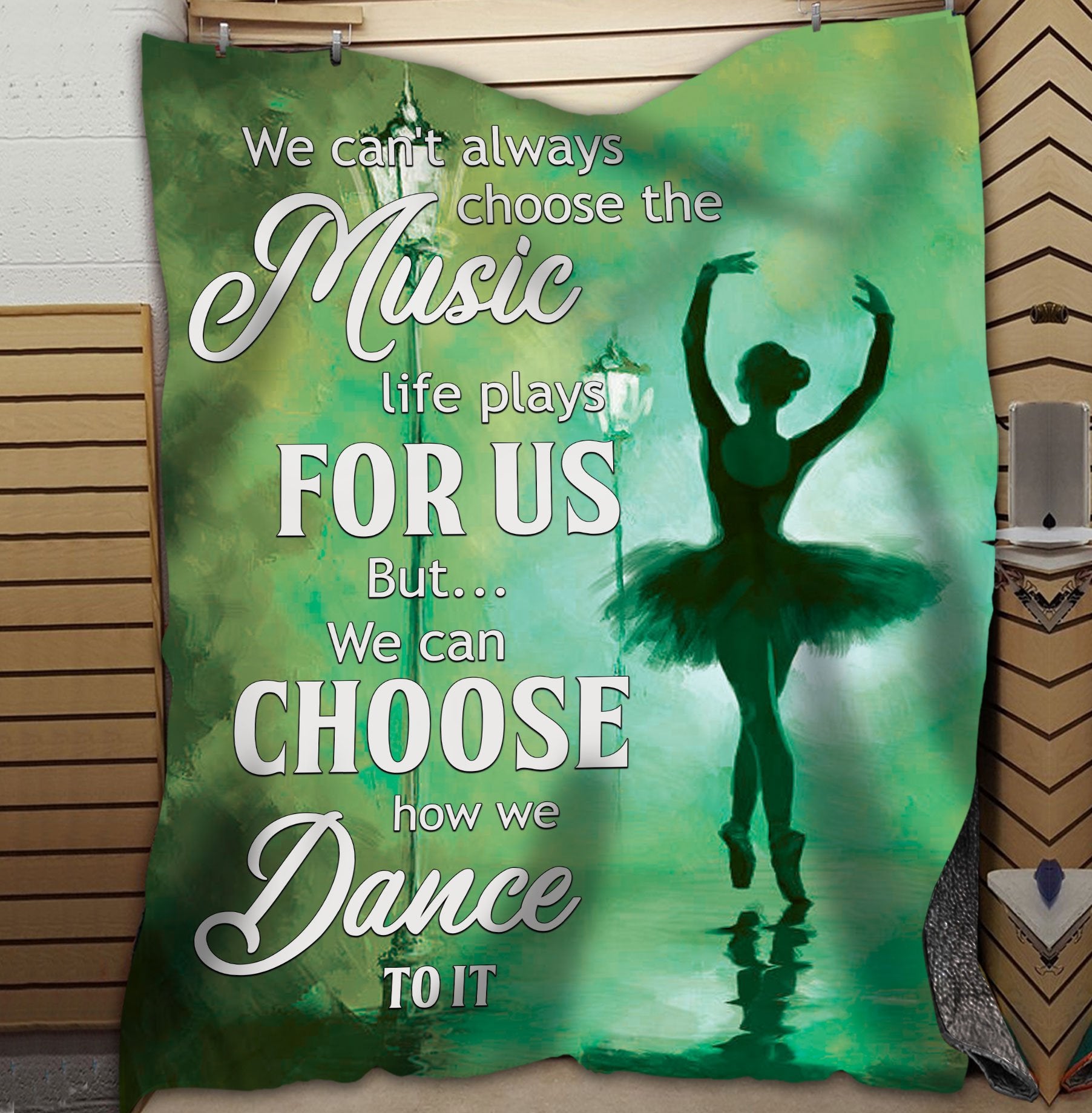 litzzy We Can'T Always Choose The Music Fleece Blanket - Lath3011202 Quilt Blanket TEAL 50 X 60 