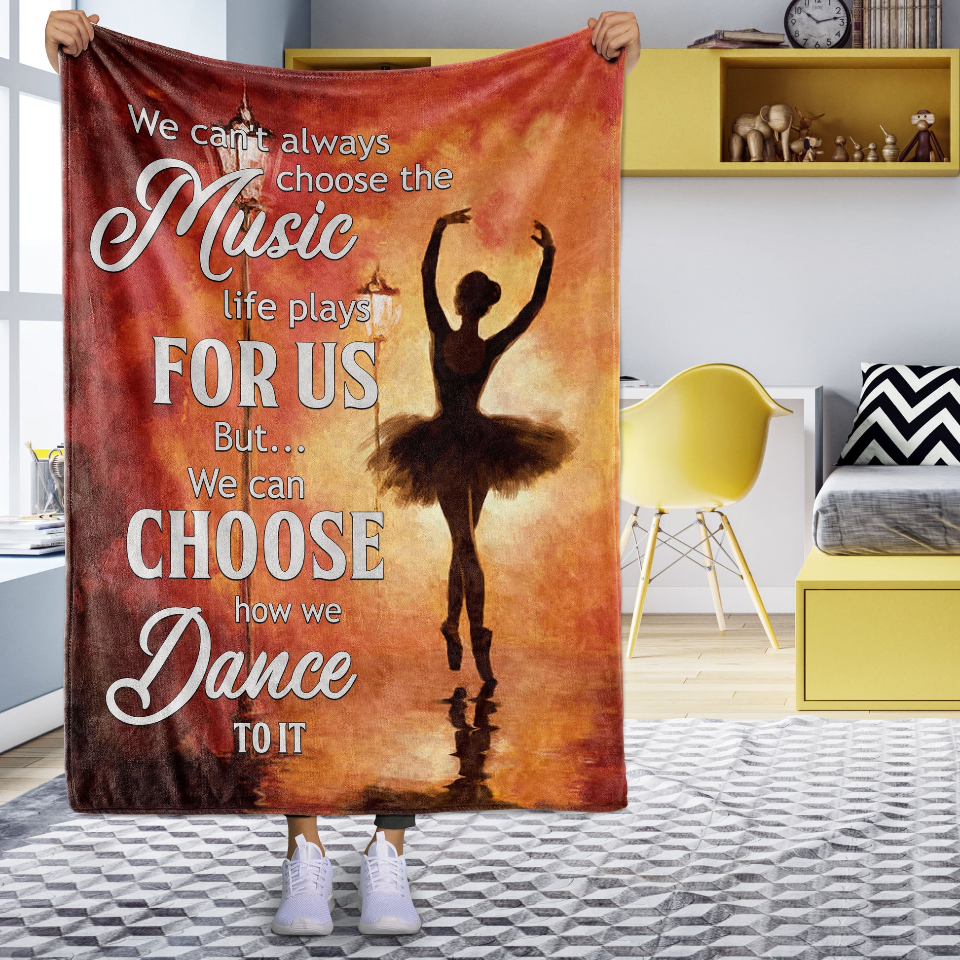 litzzy We Can'T Always Choose The Music Fleece Blanket - Lath3011202 Quilt Blanket   