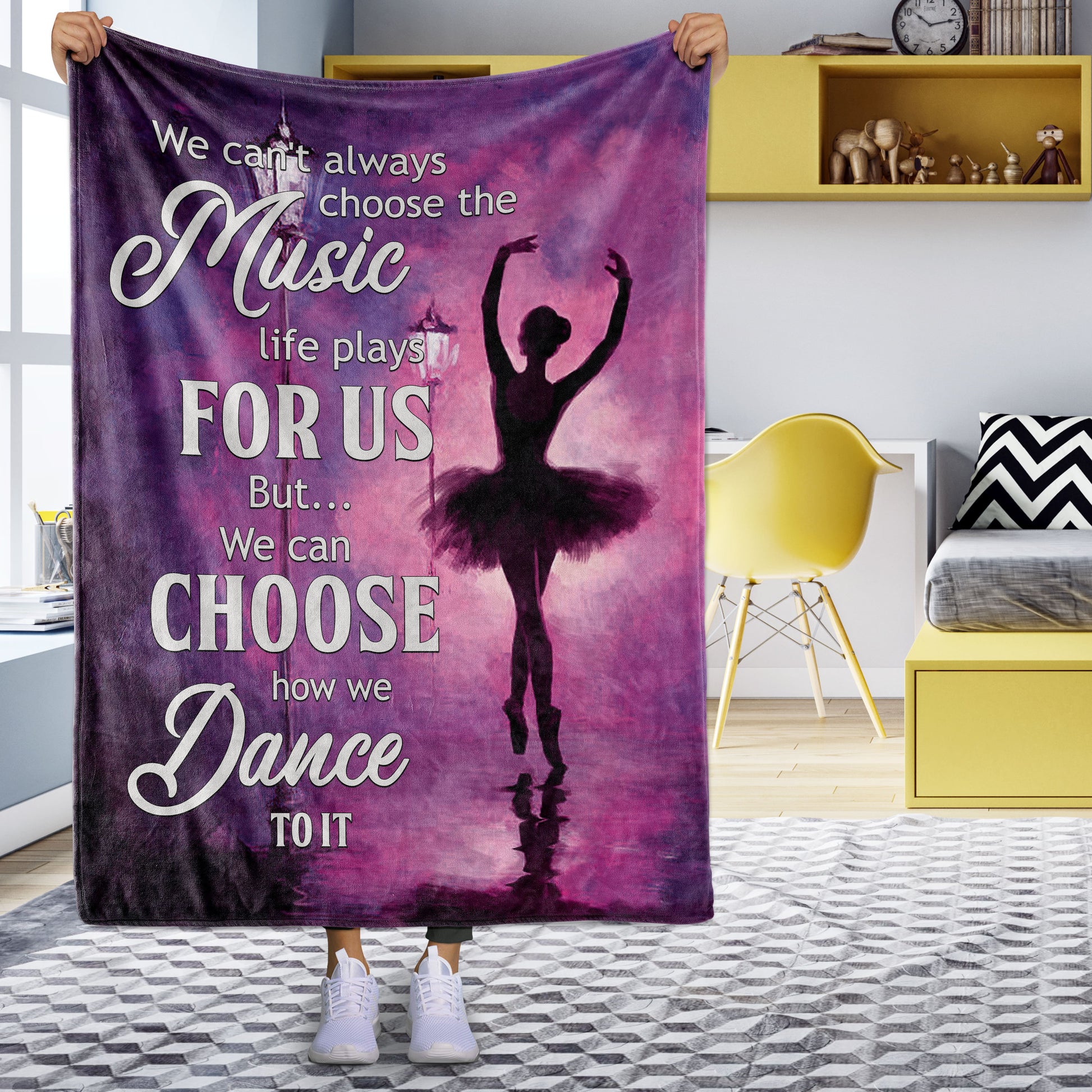 litzzy We Can'T Always Choose The Music Fleece Blanket - Lath3011202 Quilt Blanket   