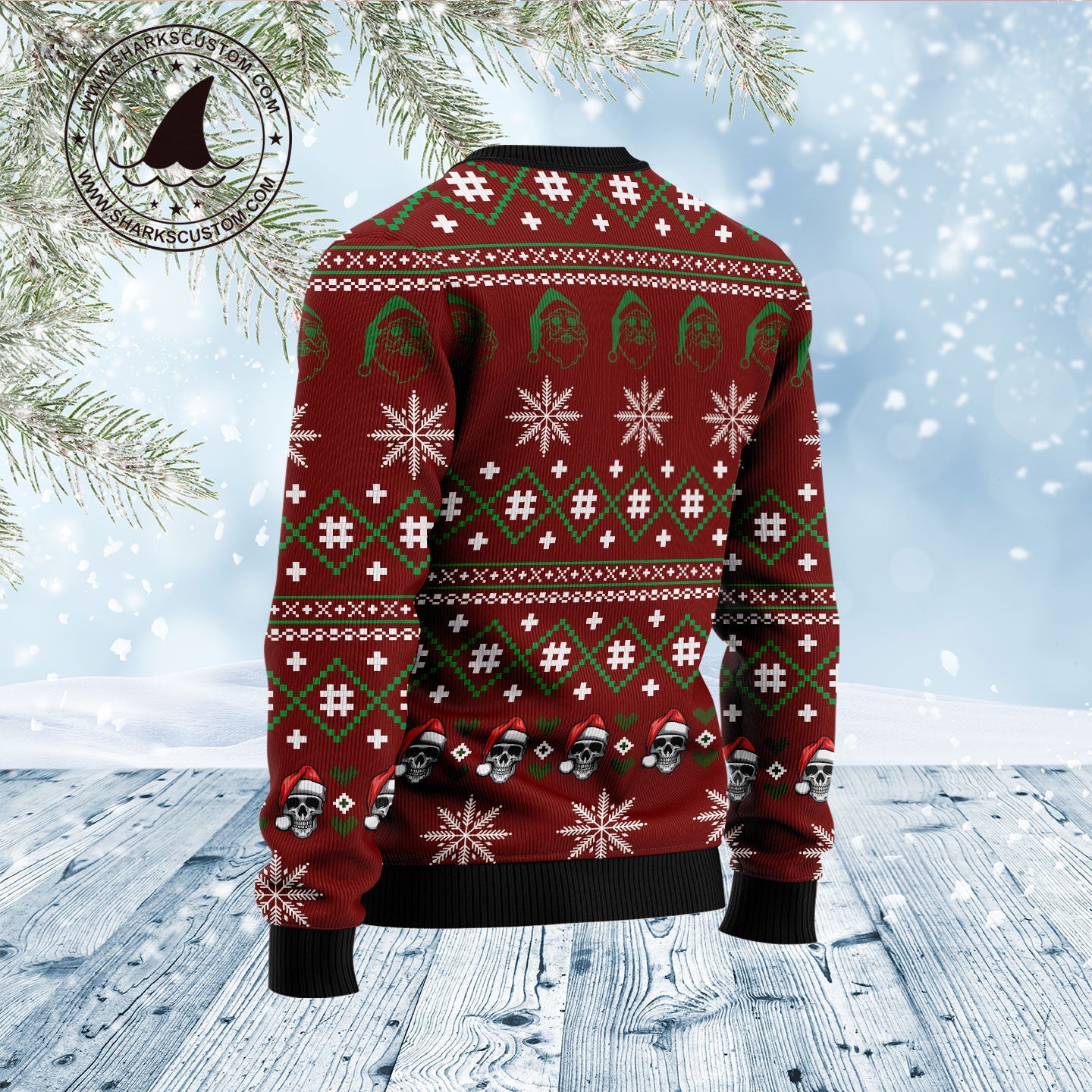 litzzy Santa Skull D1011 Ugly Christmas Sweater -  Best Gift For Christmas, Noel Malalan - Christmas Signature sweater   