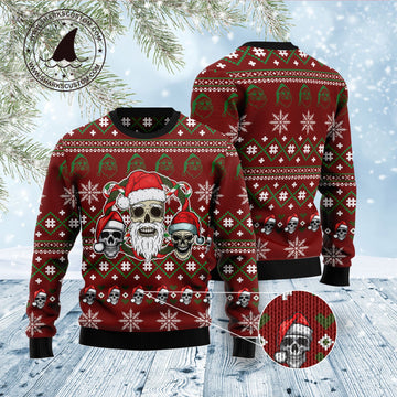 litzzy Santa Skull D1011 Ugly Christmas Sweater -  Best Gift For Christmas, Noel Malalan - Christmas Signature sweater   