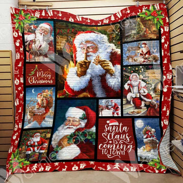 litzzy Santa Christmas 3 GS-CL-LD3110 Fleece Blanket Quilt Blanket   