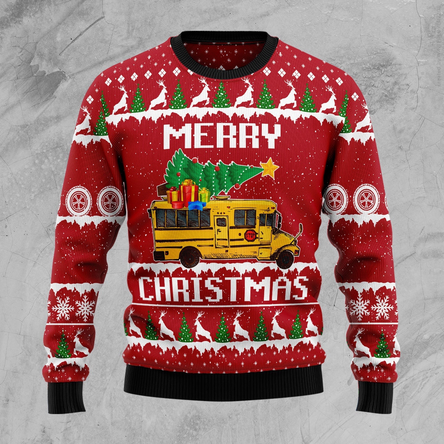 litzzy School Bus Merry Christmas TG5112 Ugly Christmas Sweater -  Best Gift For Christmas, Noel Malalan - Christmas Signature sweater   