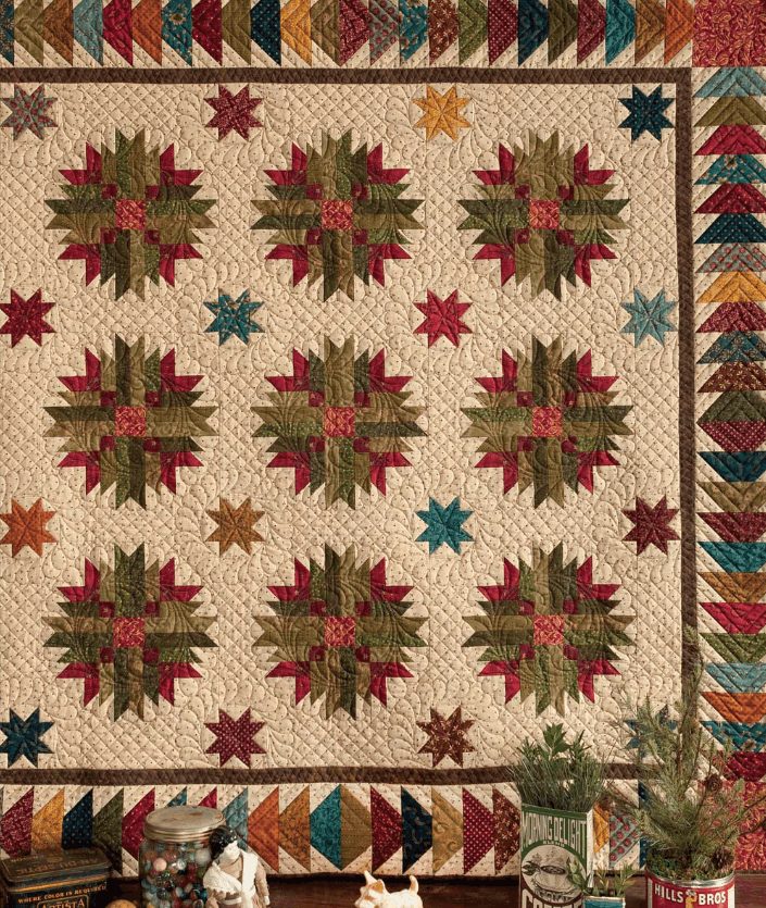 litzzy Scrappy Christmas CLM1511406 Fleece Blanket Quilt Blanket   