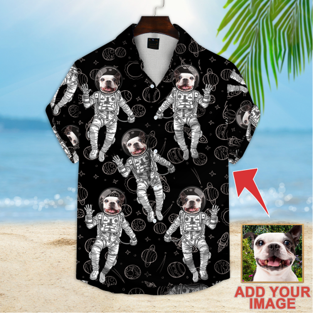 litzzy Custom Space Pattern Short-Sleeve Hawaiian Shirt Hawaii Shirt   