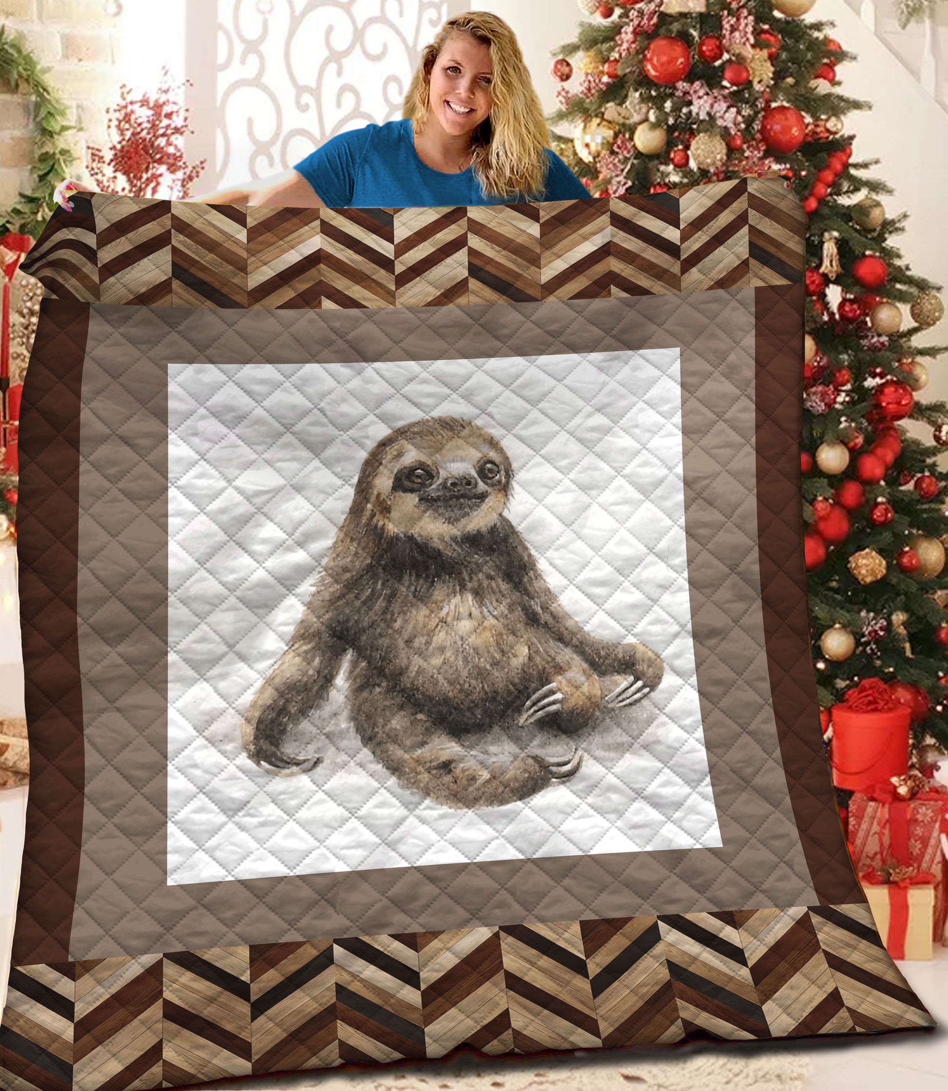 litzzy Sloth HQT16101180 Fleece Blanket Quilt Blanket   
