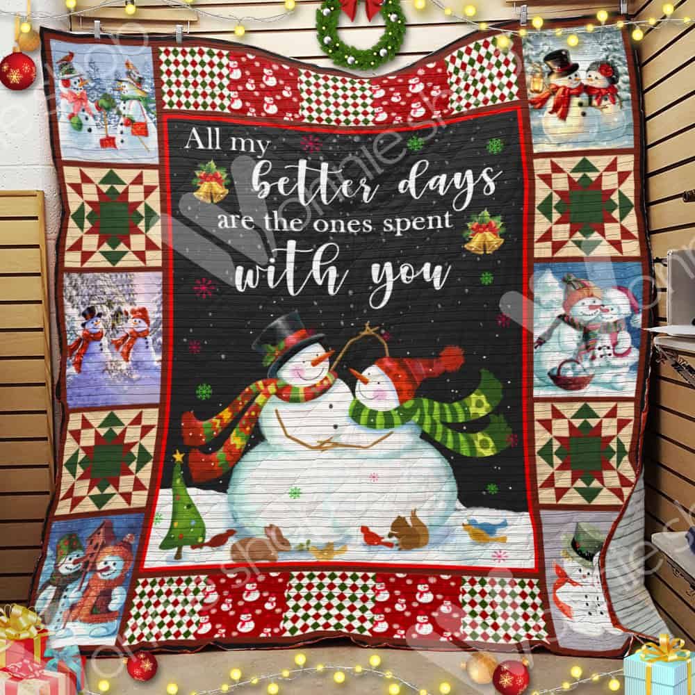 litzzy Snowman Christmas 1 GS-CL-LD3110 Fleece Blanket Quilt Blanket   