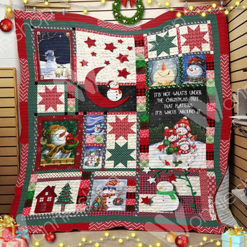 litzzy Snowman Christmas 7 GS-CL-LD3110 Fleece Blanket Quilt Blanket   