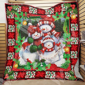 litzzy Snowman Christmas 9 GS-CL-LD3110 Fleece Blanket Quilt Blanket   