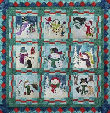litzzy Snowman Christmas CLA1910447Q Fleece Blanket Quilt Blanket   