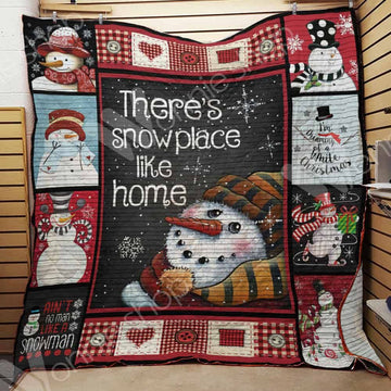 litzzy Snowman Christmas CLH091090Q Fleece Blanket Quilt Blanket   