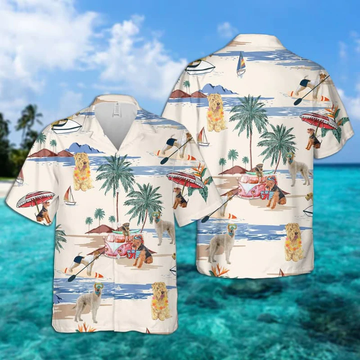 litzzy Soft-Coated Wheaten Terrier Summer Beach Hawaiian Shirt, Hawaiian Shirts for Men Short Sleeve Aloha Beach Shirt - Aloha shirt Hawaiian Hawaii Shirt For Summer Hawaii Shirt   