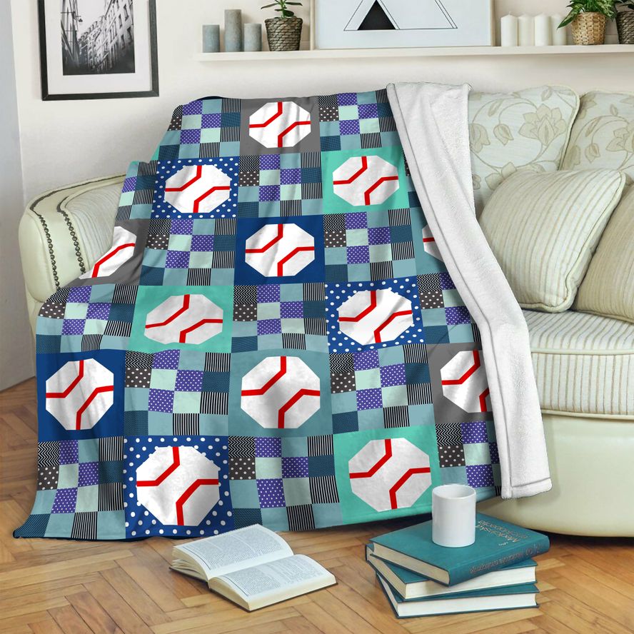 litzzy Softball Fleece Blanket HST19101892 Fleece Blanket   