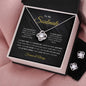 litzzy To My Soulmate Gift Set- Love Knot Earring & Necklace Set for Wife, Girlfriend, Anniversary Gift,Christmas Gift for Soulmate, Soulmate Gift, Soulmate necklace Jewelry   
