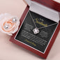 litzzy To My Soulmate Gift Set- Love Knot Earring & Necklace Set for Wife, Girlfriend, Anniversary Gift,Christmas Gift for Soulmate, Soulmate Gift, Soulmate necklace Jewelry Luxury Box w/LED  