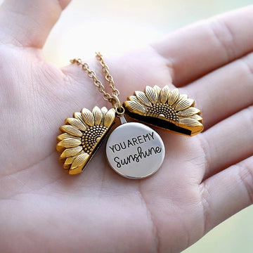 litzzy Sunflower Necklace - You Are My Sunshine jewelry   