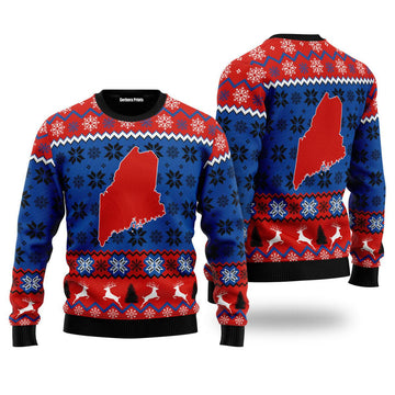 litzzy Sweet Home Maine Ugly Christmas Sweater | For Men & Women | Adult | US4440 - Ugly Sweater Gift For Lover sweater S Colorful 